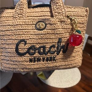 COACH Straw Cargo Tote 26
